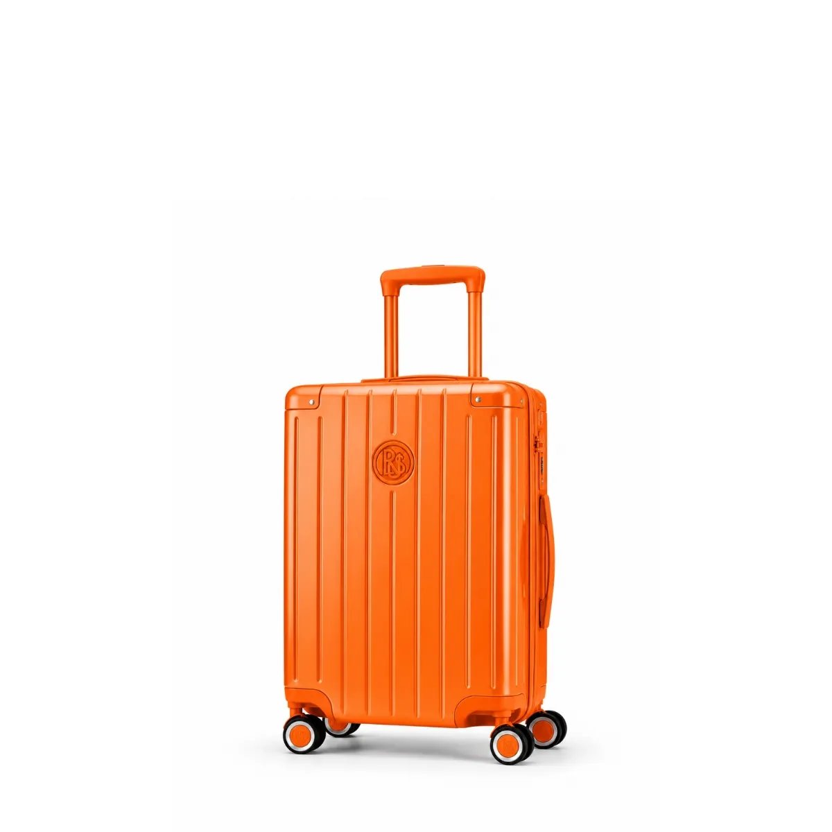 Valise cabine S orange rigide à roulettes 360°